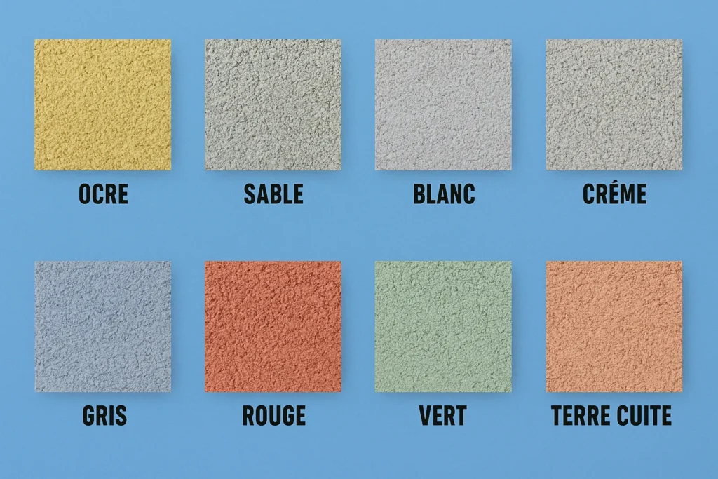nuancier beton permeable